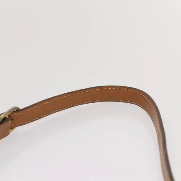 CELINE Macadam Canvas Shoulder Bag Beige Gold Auth - Picture 7 of 16